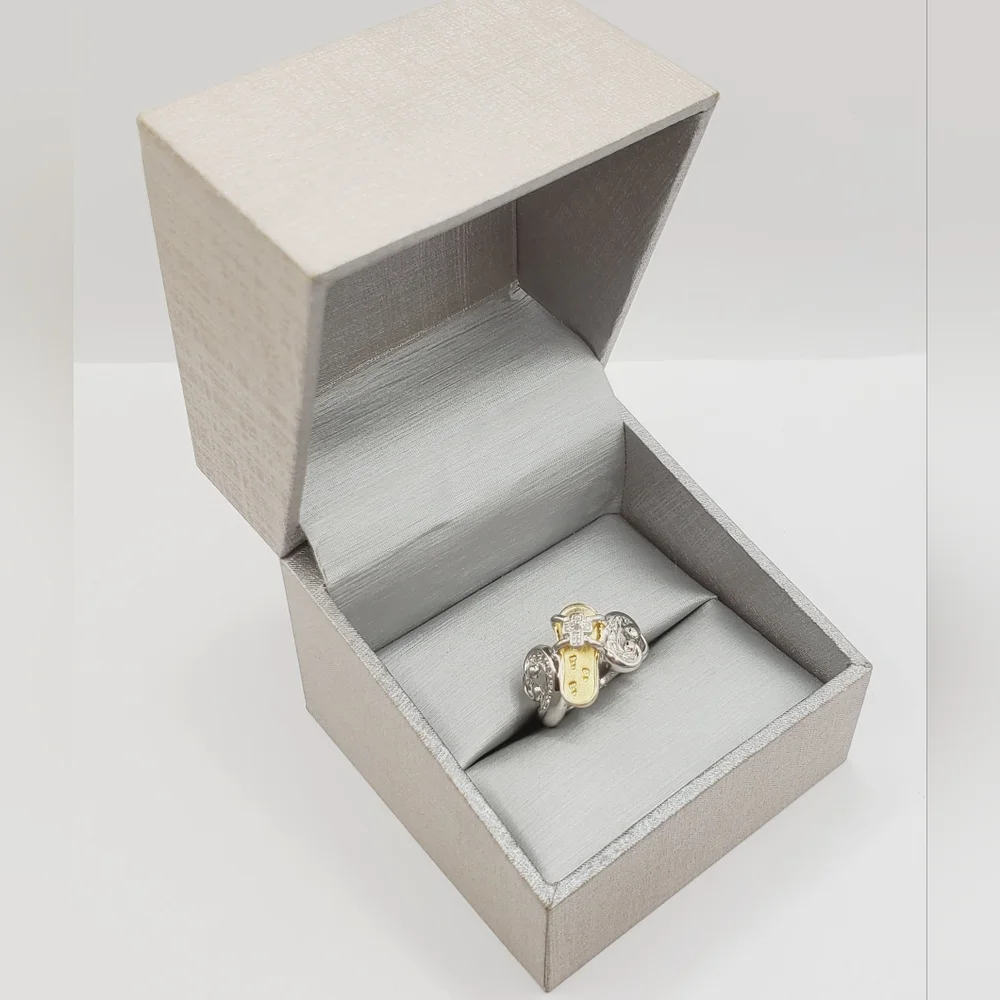 Genuine Diamond Yellow Gold 925 Sterling Silver Sandle Flip Flop Footprint Ring